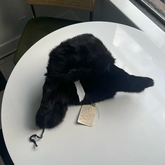 Vintage 60s Russian Mink Fur Ushanka Winter Hat - Picture 5 of 13